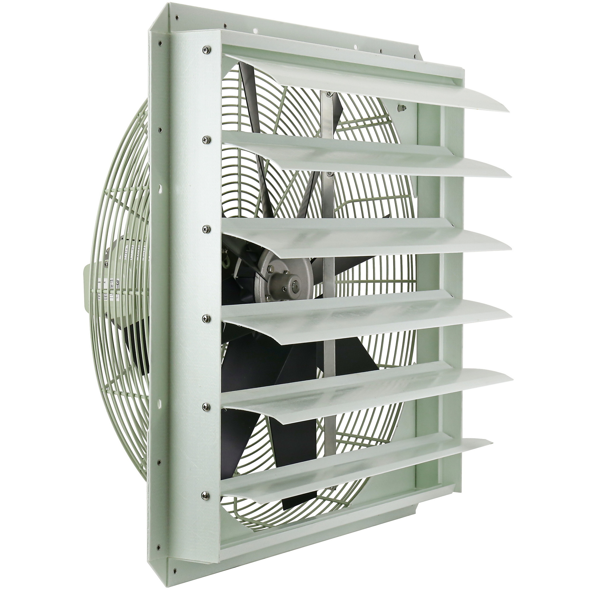 Dr. Infrared Heater iLiving Shutter Exhaust Fan — 24in., Corrosion-Resistant, Galvanized Steel Frame, Single Speed, Model# ILG8SF24S-CR
